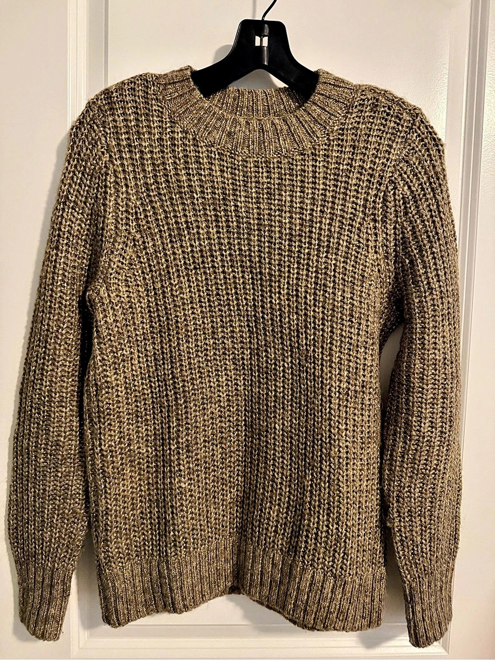LOFT Metallic Knit Crewneck Sweater Size Small